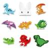 Patch Bordado Computador Dinossauro Desenho Animado Fofo Animal Pequeno Emblema Roupa Infantil Capa de Celular Bolsa Adesivo Decorativo Aplicação por Ferro