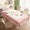 Toalha de Mesa com Tema de Vegetais Impermeável à Prova de Óleo Lavável Novo Modelo 2026 Desenho Animado de Alta Qualidade Atmosfera Toalha para Mesa de Centro Retangular