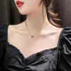 Collar de Acero de Titanio Letra D Inalterable para Mujer de Moda Famoso en Internet Estilo Frío Ins Diseño de Nicho Cadena para Clavícula Simple con Letra