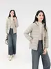 Nova Moda de Inverno Cardigã Leve com Capuz Canelado Jaqueta Curta de Algodão com Capuz Feminina Outono Inverno Engrossado Quente Casaco Curto de Algodão