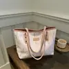 Bolsa Tote Costurada Transfronteiriça para Mulheres 2026 Novo Estilo Textura Simples Grande Capacidade para o Dia a Dia Bolsa de Ombro
