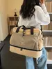 Nueva bolsa de viaje de gran capacidad para viajes cortos con separación de húmedo y seco, bolsa para deportes y fitness, bolsa de equipaje de mano para almacenamiento de viajes