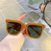 Óculos de Sol Cor de Abóbora Tendência Coreana para Homens, Óculos Retrô Personalizados, Óculos da Moda Ins Influencer Estilo de Rua para Férias para Mulheres