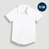 Camisa Branca Infantil Manga Longa Camisa Branca de Menino Camisa Branca de Menina Algodão Novo Primavera e Outono Uniforme Escolar Primário Roupa de Performance