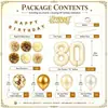 Venta Caliente Transfronteriza Blanco Leche Oro Número 16 Set de Globos Flores de Papel Bolas Niña Adulto Ceremonia Decoración de Cumpleaños Suministros