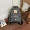 Mochila Linda de Conejito Estilo Coreano con Lunares, Mochila Simple de Gran Capacidad y Ligera para Salir, Bolso Escolar para Estudiantes Niñas