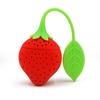 Infusor de Chá de Silicone em Forma de Morango, Porta-Saquinho de Chá Criativo e Fofo, Resistente a Altas Temperaturas, Removível, Personalizável, Filtro de Chá Adorável
