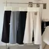 Pantalones de Velour Estilo Coreano para Mujer Mujer 2026 Otoño/Invierno Mezcla de Lana y Acetato Engrosados Caída Pierna Ancha Casual Largos para Mujer
