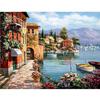 Pintura de paisaje con diamantes 5D, pintura de paisaje con diamantes redondos y cuadrados, hecha a mano, pegatinas de diamantes para sala de estar y dormitorio, pintura decorativa.