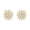 Aretes Rotatorios de Copo de Nieve de Cristal de Vez en Cuando Lujo Ligero Nivel Alto Micro-engastados Hebilla de Oreja Aguja de Plata s925 para Mujer Pendientes Explosivos