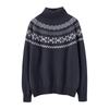 24 Novo Outono e Inverno Lapela Alta Suéter Feminino Pulôver Tamanho Grande Solto Jacquard Malha Lã Suéter Curto Top