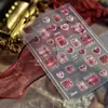 Adesivos de Arte para Unhas com Glitter DIY Adesivos Doces Brilhantes para Unhas Lantejoulas Padrão de Lã Material de Joalheria Acessórios de Unha Usáveis