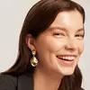 Nuevos Pendientes Colgantes Elegantes y Modernos de Amazon con Forma de Lágrima Huecos Pulidos Exagerados de Industria Pesada Geométricos para Mujer