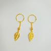 Brincos Vintage de Folhas de Ouro Areia do Vietnã com Borla Fosca Banhados a Ouro Latão Contas de Transferência Folha de Bordo Brincos da Moda Brincos Mulheres
