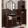 Nuevo Estilo Retro Estética Dinastía Song China Gabinete de Baño de Pie Lavamanos de Pie Encimera de Gabinete de Baño Lavabo