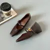 Sapatos Mary Jane vintage estilo francês para mulheres 2026, com aumento interno de altura, bico quadrado, corte baixo, estilo delicado, sapatos de festa, sapatos de primavera e outono