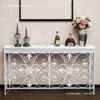Estilo Europeo Vestíbulo Sala de Estar Mesa de Entrada Estilo Americano Mesa Consola Gabinete Lateral de Pared Cubierta Decorativa para Radiador de Hierro Forjado