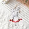 Colgante de Hierro Navideño Escandinavo Calcetines Anciano Muñeco de Nieve Colgante de Hierro Casa Paquete de Regalo Colgante Decorativo para Árbol de Navidad