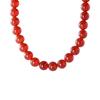 925 prata esterlina ouro fivela vermelho ágata colar feminino simples 2024 verão nova corrente de clavícula redonda N1060