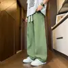 Pantalones Casuales de Seda de Hielo de Secado Rápido Estilo Americano para Hombre, Verano 2026 Delgados Holgados Rectos de Pierna Ancha Deportivos Largos