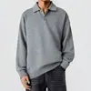 Tricô com Gola Polo Masculino Manga Longa Solto Casual Quente Inverno Solto Suéter Tendência Jaqueta Tricô Alta Qualidade