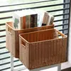 Grande cesta de armazenamento com trama semelhante ao rattan, no estilo INS da moda, perfeita para organizar armários e guarda-roupas, e para armazenamento simples na sala de estar