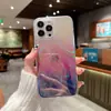 Novo estilo ins adequado para Apple 14promax silicone resistente a quedas 13ro meio pacote transparente degradê capa legal