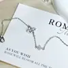Pulsera de Plata de Ley 925 de Cristal de Hielo y Trébol de Cuatro Hojas para Mujer, Pulsera de Lujo Ligero de Moda con Diamantes Completa Estilo Bosque con un Toque de Alta Gama