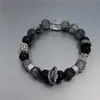 Pulsera auspiciosa de dragón estilo chino Nuevo estilo chino Colgante de la fortuna Pulsera de pareja del zodíaco Regalo para el año del zodíaco