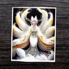Pintura Thangka Dorada Semi-Pintada a Mano al por Mayor Núcleo Zorro Hada Zorro de Nueve Colas Changming Vida Pasada y Vida Presente Lienzo Thangka Se Puede Personalizar