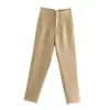 Moda Femenina Transfronteriza Estilo Europeo y Americano Pantalones Rectos Casuales de Cintura Alta Versátil Clásico Multicolor Largos 7901532