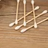 Hisopos de Madera Sanitarios Pequeños Empaquetados, Hisopos de Maquillaje Desechables de Doble Punta, 30 Paquetes de Hisopos Sanitarios de Limpieza de Belleza al por Mayor