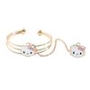 Pulsera abierta de aleación de zinc Hello Kitty de Sanrio, muy vendida entre Europa y Estados Unidos.