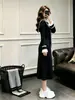 Vestido de otoño e invierno estilo Chanel para mujer, nuevo modelo 2026, entallado en la cintura, adelgazante, elegante, rejuvenecedor, vestido negro extremadamente hermoso