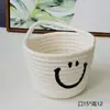Cesta de Tecido Cesta de Suspensão na Parede Estilo Nórdico Portátil Decorativa Pequena Cesta de Flores Cesta Decorativa de Flores Suspensa Artesanal de Algodão e Linho Pequena Cesta de Suspensão