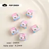 Cuadrado Acrílico Cachorro de Manzana Dibujos Animados Pingüino Hecho a Mano DIY Cadena para Teléfono Móvil Llavero y Otros Accesorios de Joyería con Cuentas