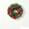 Decoraciones de corona de Navidad de comercio electrónico transfronterizo de Amazon para escaparates, tiendas de centros comerciales y colgantes de puerta para crear una atmósfera festiva