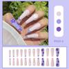 Uñas Postizas Estilo Ins Transfronterizo Deseo Puro Mate Esmerilado Impreso en 3D Uñas Postizas Largas para Manicura