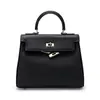Bolso Estilo Nuevo Cuero Genuino Alta Calidad Bolso Kelly Primera Capa Piel de Vaca Gama Alta Gran Capacidad Portátil Bolso de Hombro Cruzado