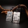 Fu's Plata Pura 999 Estatua de Buda de los Doce Signos del Zodíaco Colgante de Plata Juego de Collar para Hombres y Mujeres, Collar de Buda Regalo, Buda del Año de Nacimiento del Zodíaco
