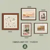 Juego de arte de pared de madera natural estilo francés para sala de estar y comedor, pinturas decorativas estilo sudasiático vintage para casa de huéspedes, dormitorio y estudio con un toque de alta gama