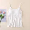 Camisola 100% Seda con Copas Integradas, Capa Base de Seda Tejida Fina de Calibre 42 para Mujer, No Necesita Usar Ropa Interior Adicional