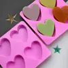 Blues Atacado 4 Amantes Coração de Amor Forma de Silicone para Bolo diy Forma de Chocolate Amostra Forma de Sabonete Artesanal