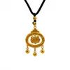 Collar de Oro Arena Vietnamita para Mujer, Color Duradero, Patrón de Nube de Estilo Antiguo, Accesorio de Aleación de Cobre, Colgante de Oro Arena Imitación