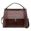 2026 Bolsos de Mujer Estilo Nuevo Bolso de Mujer de Piel Genuina Estilo Europeo y Americano Bolso de Hombro Cruzado Bolso con Solapa de Patrón de Cocodrilo