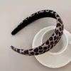 Diadema Chic Estilo Coreano Estampado de Leopardo Retro Chica Popular Salida Diadema Alto Calavera Moda Accesorios para el Cabello Lavado de Cara Presionar el Cabello