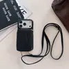 Adecuado para Funda para iPhone 17 Air, Bandolera Apple 17 Pro Max Multifuncional 16 Funda de Cuero para Teléfono Bolsa con Cremallera