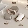 Caixa de sabonete portátil para viagem, caixa de sabonete para viagem de negócios com tampa, nova caixa de sabonete com armazenamento drenante, caixa de sabonete portátil para exterior