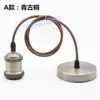 Candelabro vintage portalámparas de aluminio portalámparas de cable colgante portalámparas de tornillo Edison E27 barra de comida metálica tienda de té Accesorios de lámpara creativos
