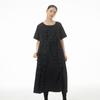 Vestido Patchwork 2026 Verano Holgado Adelgazante Manga Corta Talla Grande para Mujer Vestido Largo Estilo Mori Japonés 66193